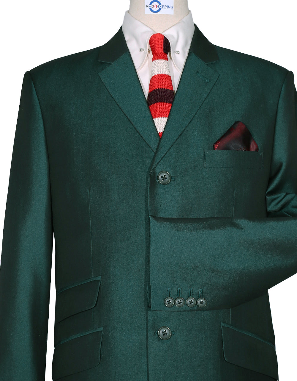 Green and Black Two Tone Suit
