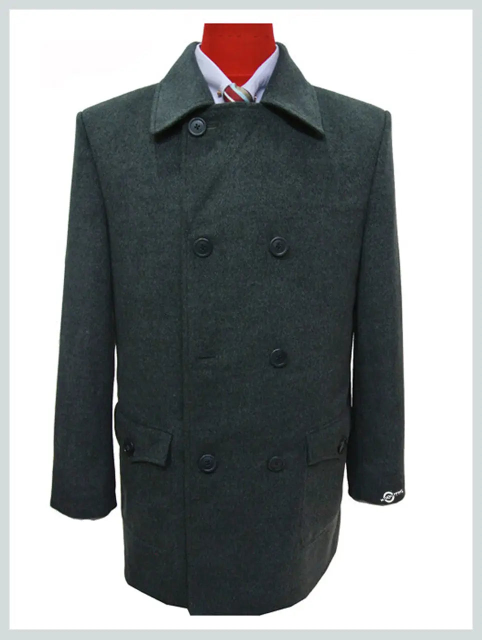 Retro Vintage Mod Style Wool Classic Grey Pea Coat – Mod Shopping Ltd ...