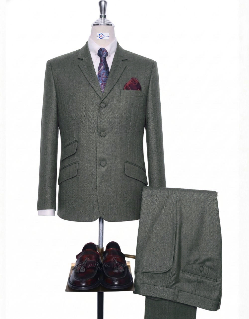 Grey Herringbone Suit