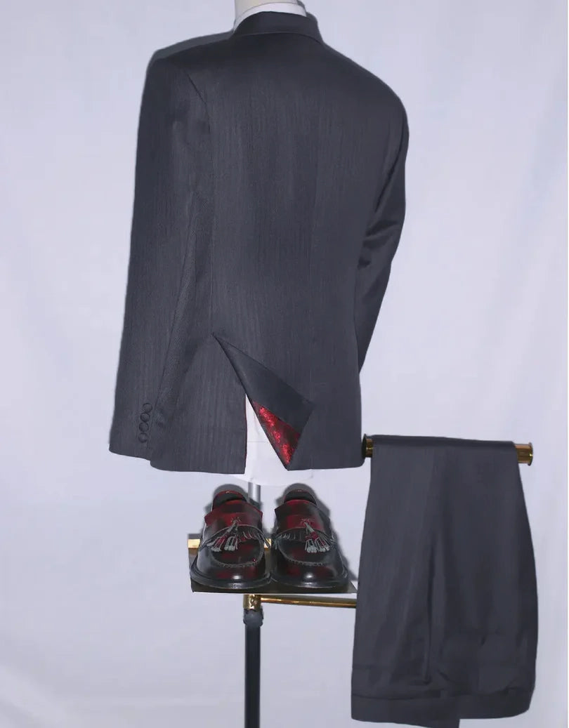 Grey Herringbone Suit