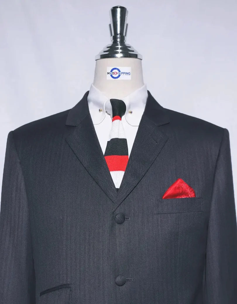 Grey Herringbone Suit