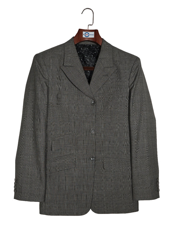 Mod Blazer - Grey Prince of Wales Check Jacket