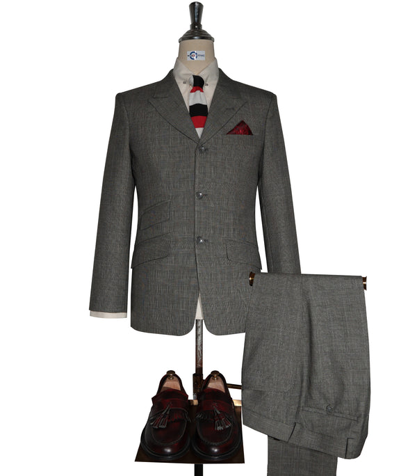 Mod Suit - Grey Prince of Wales Check Suit