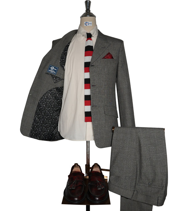 Mod Suit - Grey Prince of Wales Check Suit