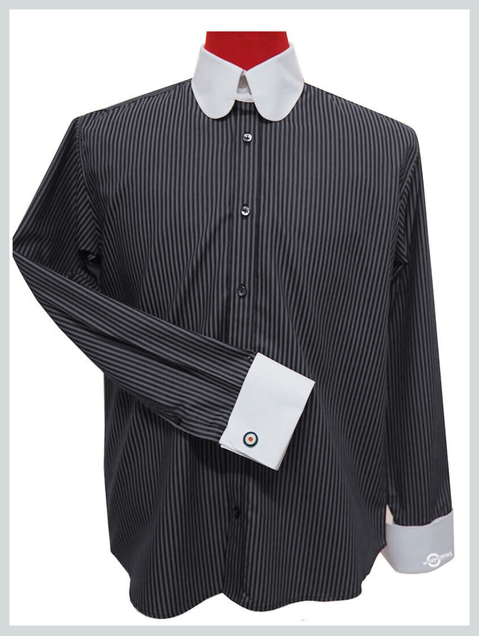 Grey and Black Stripe Shirt