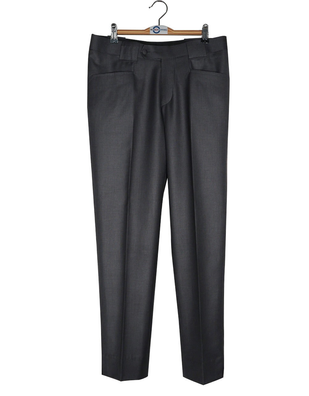 Grey and Black Small Houndstooth Suit