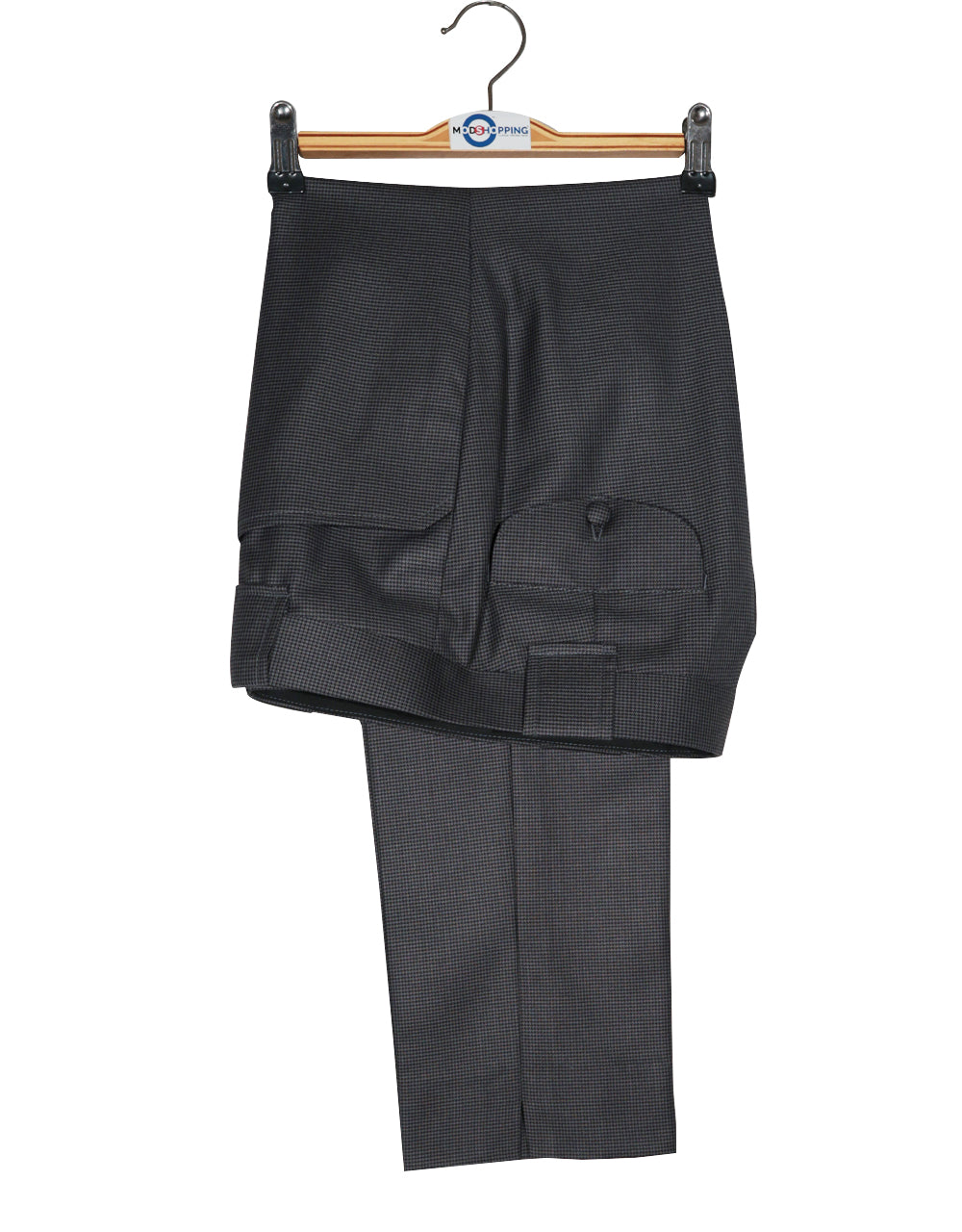 Grey and Black Small Houndstooth Suit