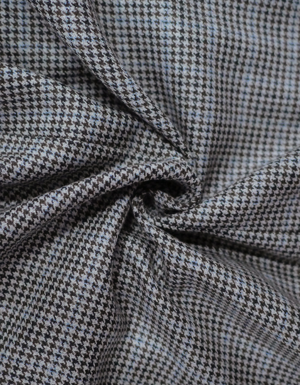Grey and Brown Houndstooth Fabric