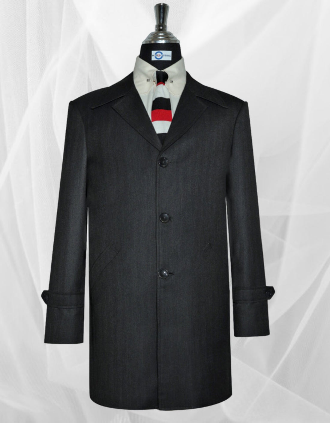Herringbone Tweed Pea Coat