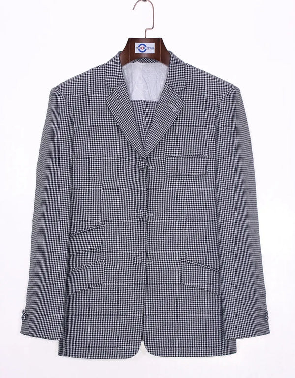 Mens black and white houndstooth outlet blazer