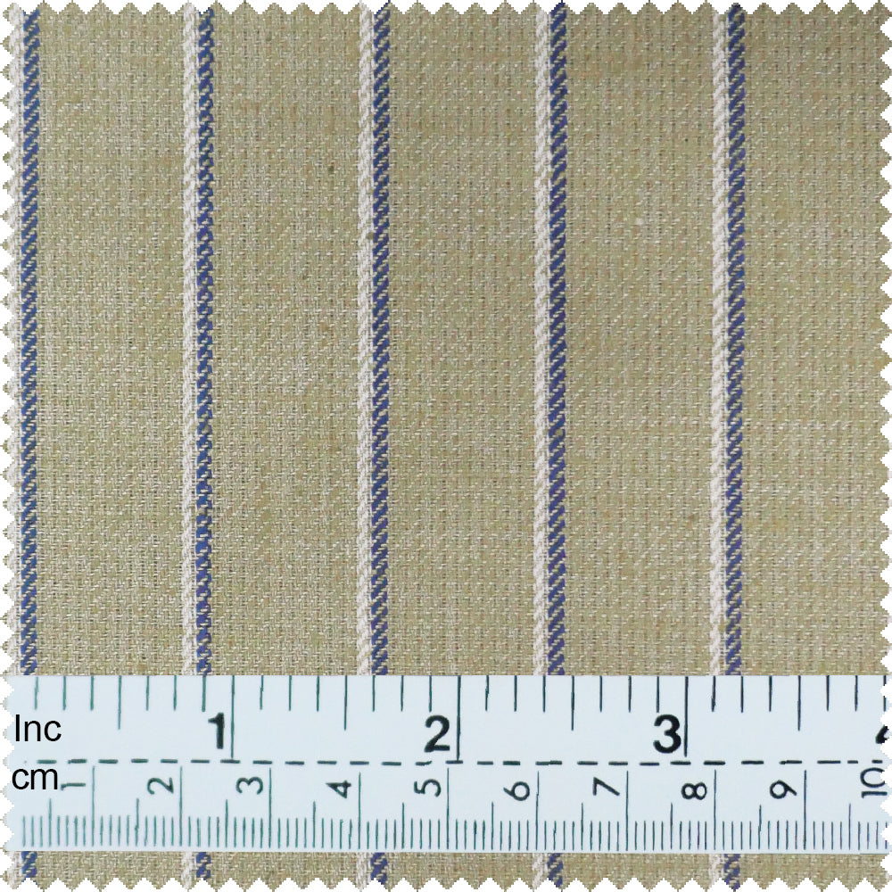 Striped Suit - Khaki and Blue Striped Suit