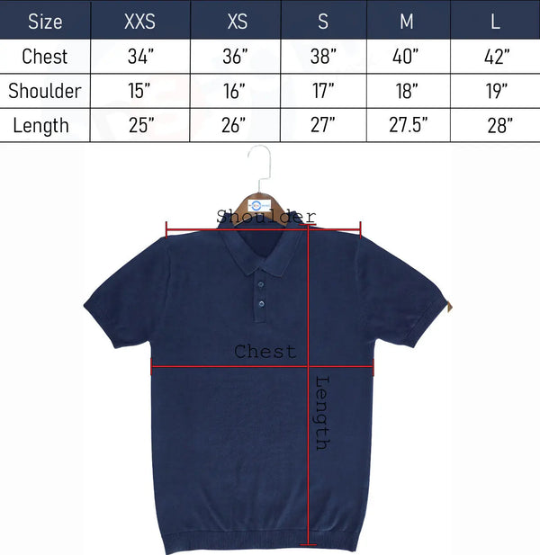 Knitwear - Nav Blue Knitted Short Sleeve Polo Shirt Modshopping Clothing