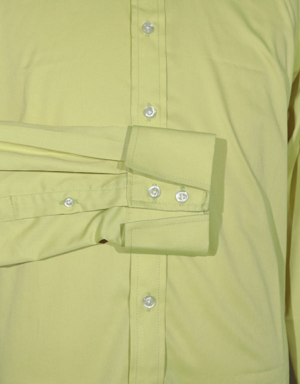 Tab Collar Shirt | Lemon Green Tab Collar Shirt