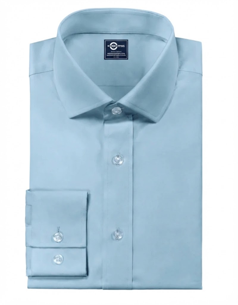 Light Sky Blue Color Spread Collar Shirt