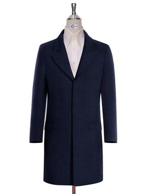 Long Coat | 60s Vintage Style Navy Blue Winter Long Coat Modshopping Clothing