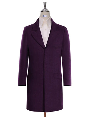 Long Coat | 60s Vintage Style Purple Winter Long Coat Modshopping Clothing