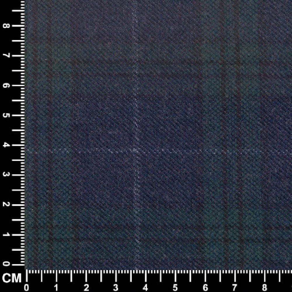 Men’s Long Winter Coat – Navy and Green Prince of Wales Check