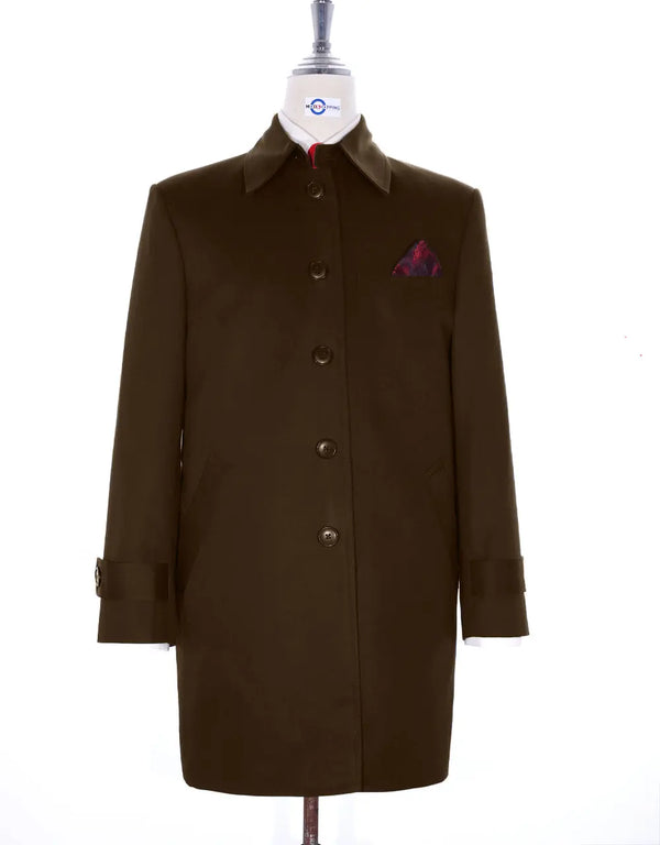 Mac Coat Men's | Tailor Made Vintage Style Brown Mac Coat Modshopping Clothing