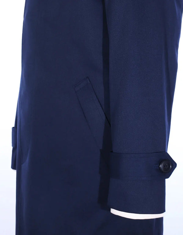Mac Coat Men's | Tailor Made Vintage Style Original Navy Blue Mac Coat Modshopping Clothing