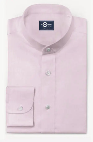 Mandarin Collar - Pink Mandarin Collar Shirt Modshopping Clothing