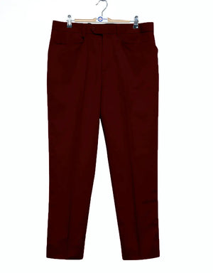 Men's Chino Trousers | 60s Vintage Style Burgundy Chino Trouser Modshopping Clothing