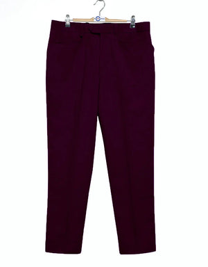 Men's Chino Trousers | 60s Vintage Style Purple Chino Trouser Modshopping Clothing