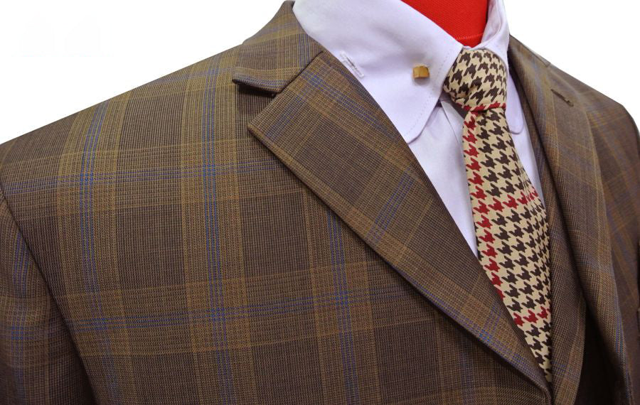 Men's Plaid Check 3 Piece Suit