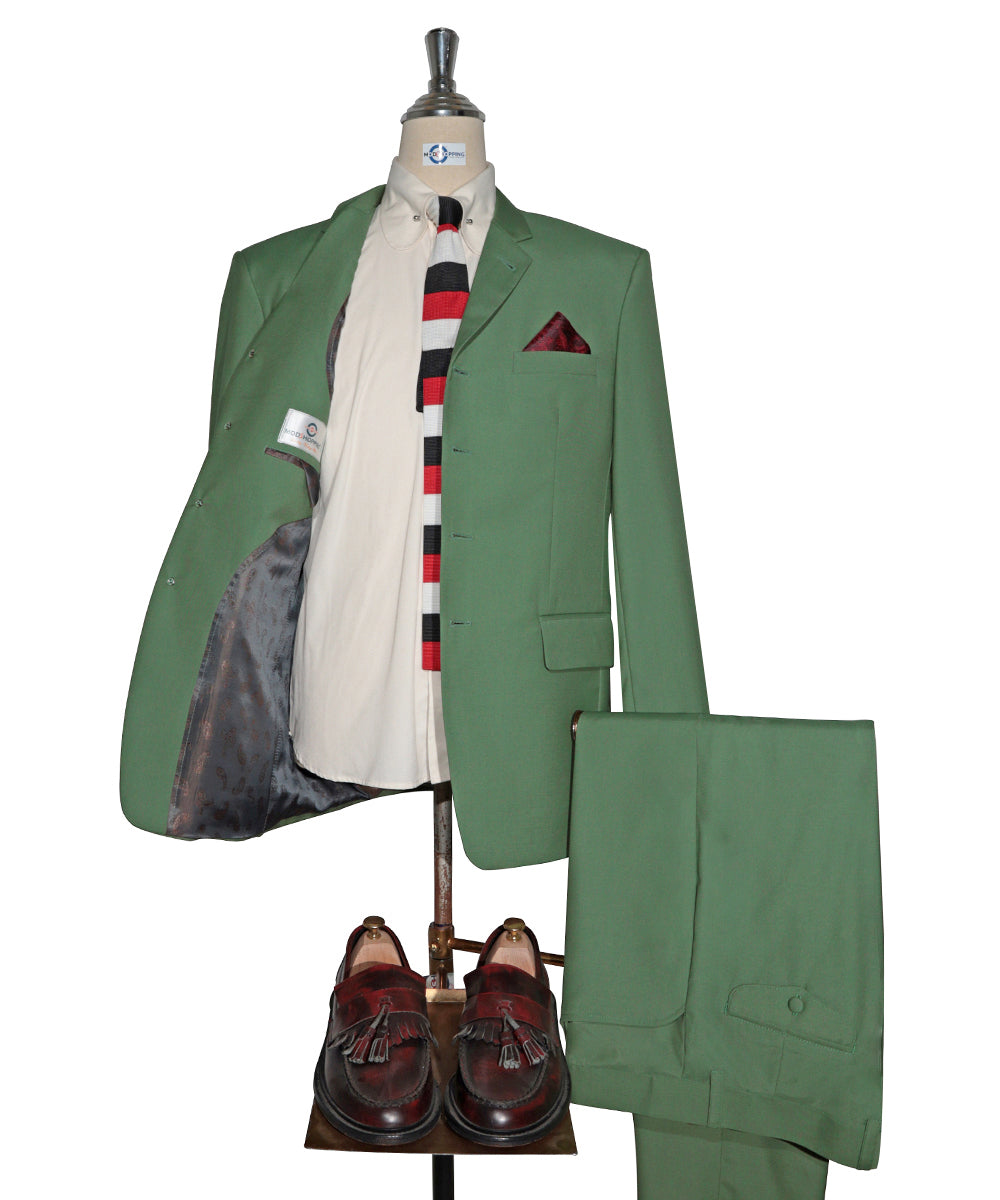 Mint Green 4 Button Suit 