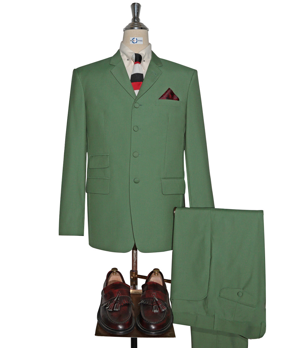 Mint Green 4 Button Suit 