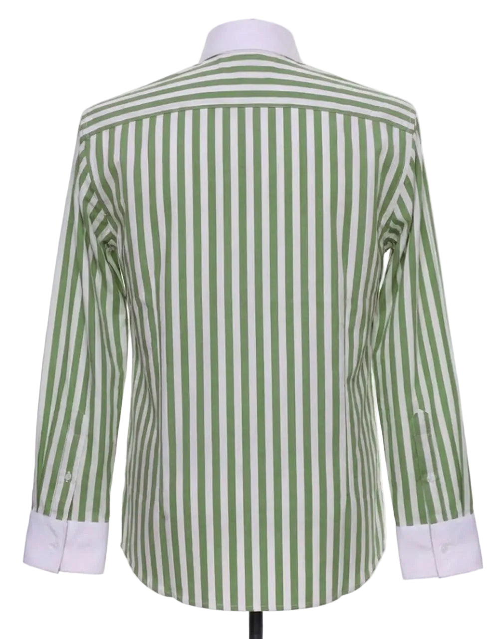 Mint Green & White Stripe Penny Pin Collar Shirt