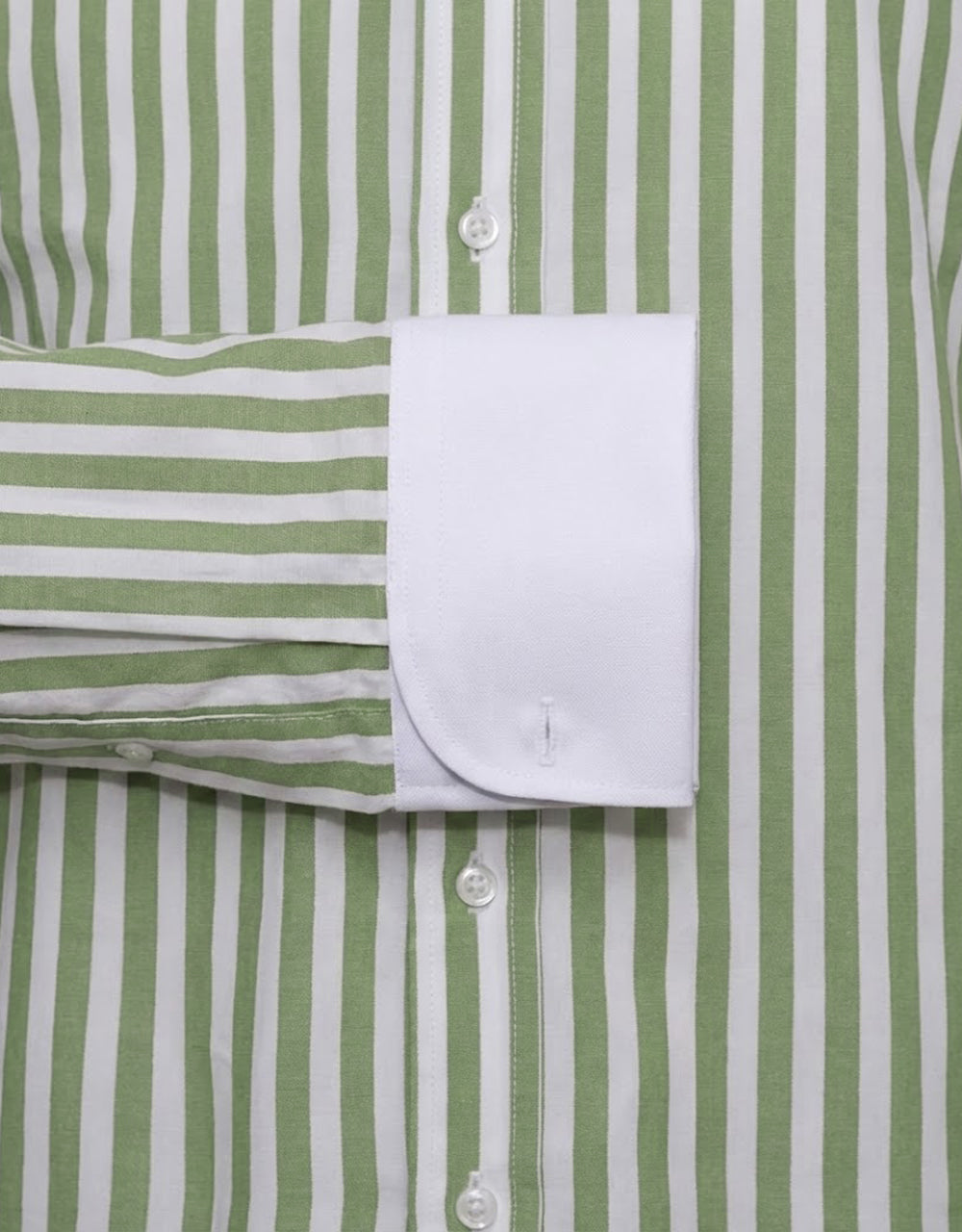 Mint Green & White Stripe Penny Pin Collar Shirt