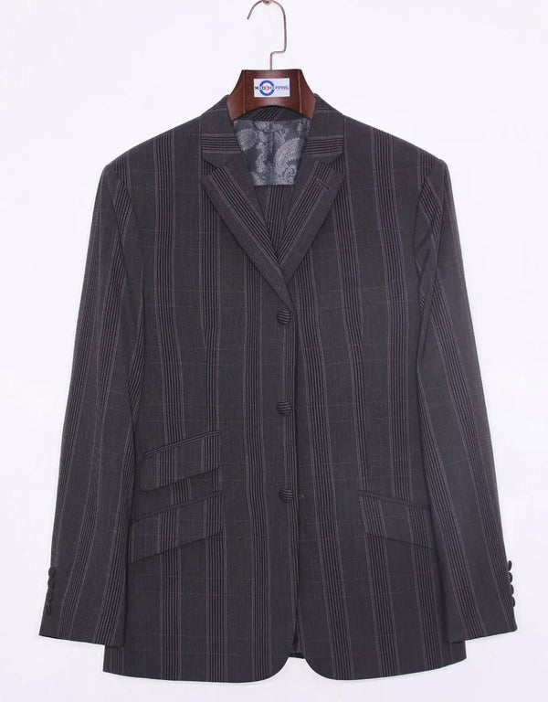 Mod Jacket - Charcoal Grey Prince Of Wales Check Jacket Modshopping Clothing