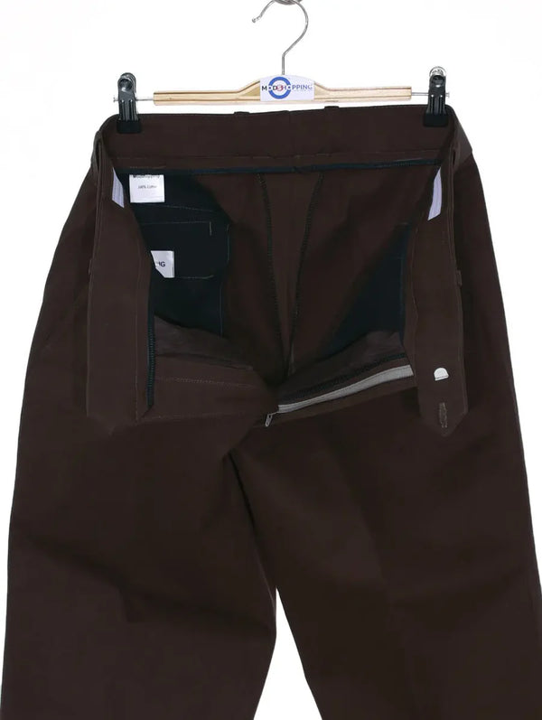 This Trouser Only -  Chocolate Brown Sta Press Trouser Size 33 Inside leg 29