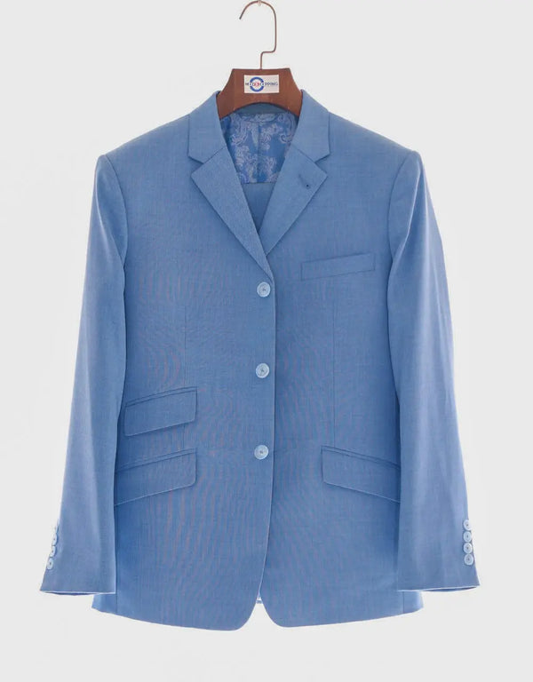 Mod Suit - 60s Mod Clothing Pale Blue Suit Modshopping Clothing