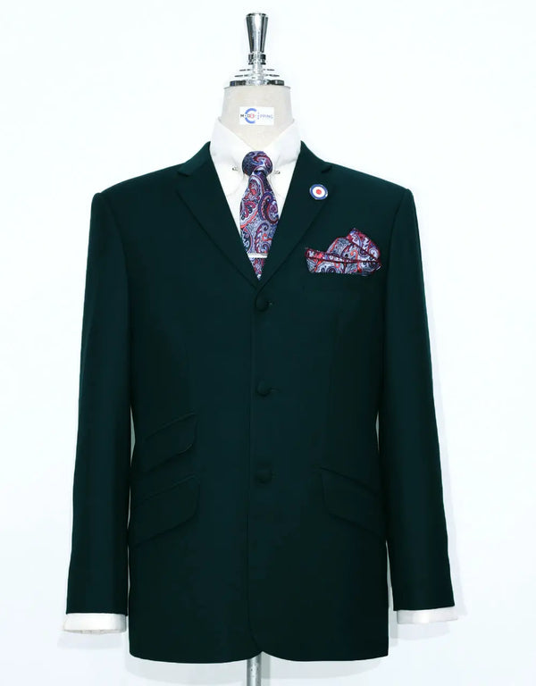 Mod Suit - 60s Style Phthalo Green Suit Modshopping Clothing