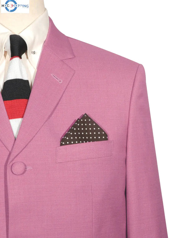 Mod Suit - 60s Vintage Style Hot Pink Suit Modshopping Clothing