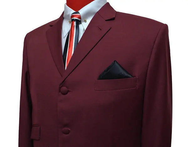 This Suit Only - Burgundy suit Size 42R Trouser 34/30