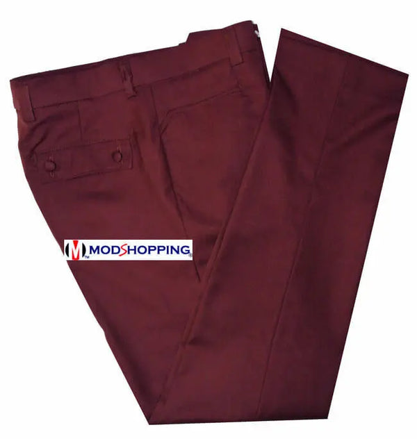 This Suit Only - Burgundy suit Size 42R Trouser 34/30