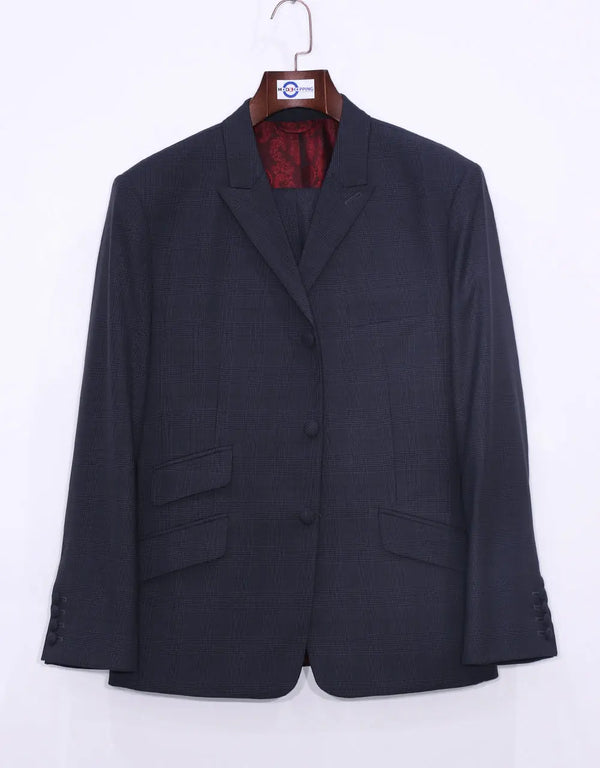 Mod Suit - Charcoal Prince Of Wales Check Suit Modshopping Clothing