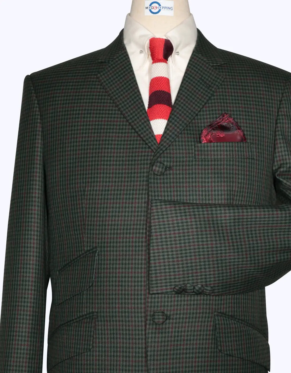 Green Mod Suits Mod Suit - Green, Burgundy and Black Goldhawk Suit – Mod Shopping Ltd ...