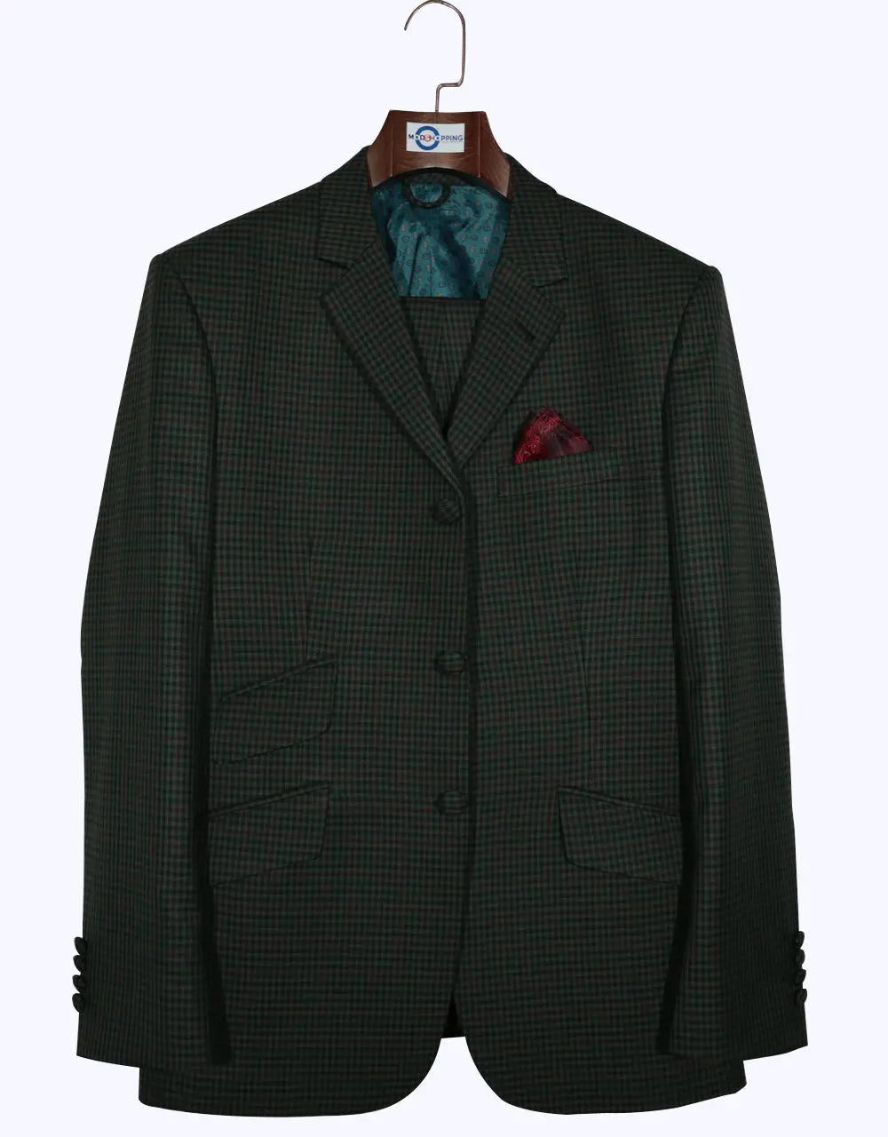 Green Mod Suits Mod Suit - Green, Burgundy and Black Goldhawk Suit – Mod Shopping Ltd ...