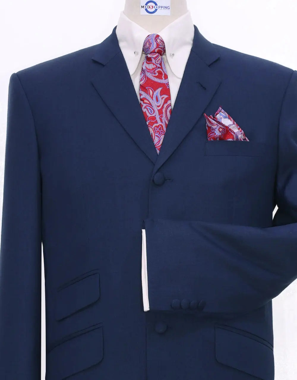 Mod Suit - Pale Navy Blue Suit Modshopping Clothing