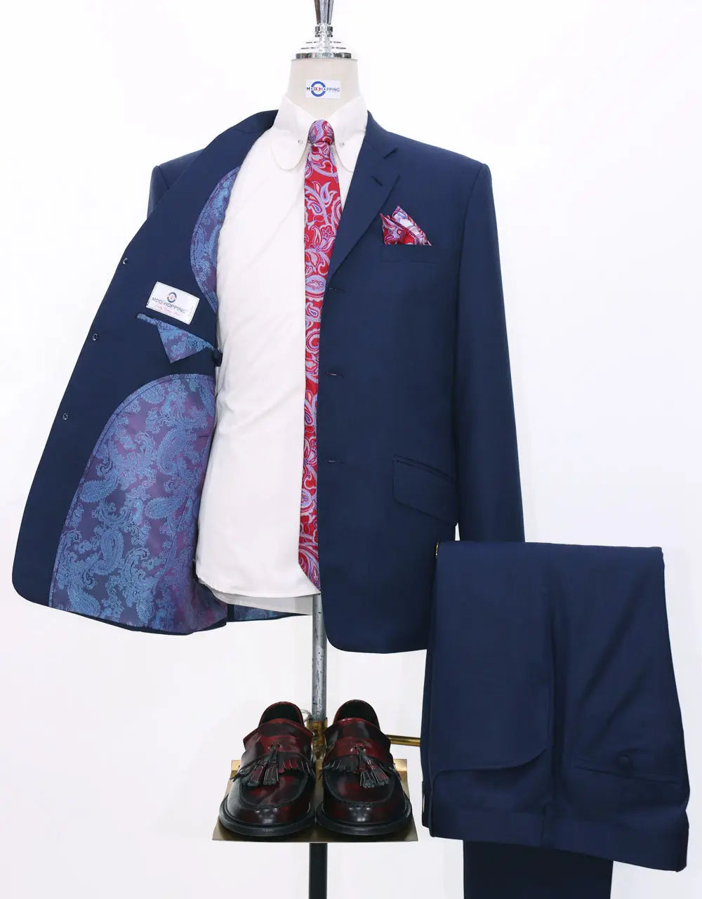 Mod Suit - Pale Navy Blue Suit Modshopping Clothing
