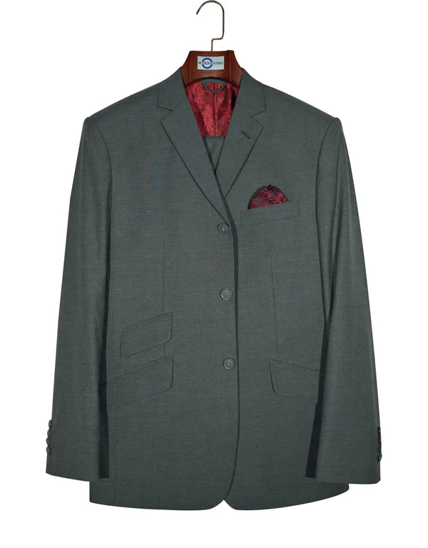 Mod Suit - 60s Style Medium Grey Suit Modshopping Clothing