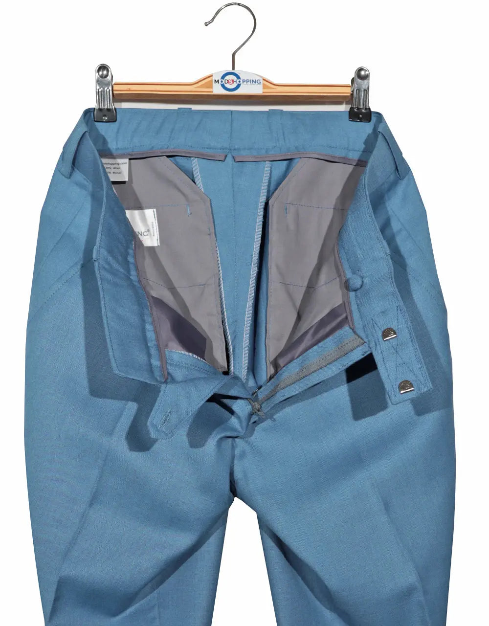 Mod Suit - 60s Vintage Style Sky Blue Shark Skin Suit Modshopping Clothing