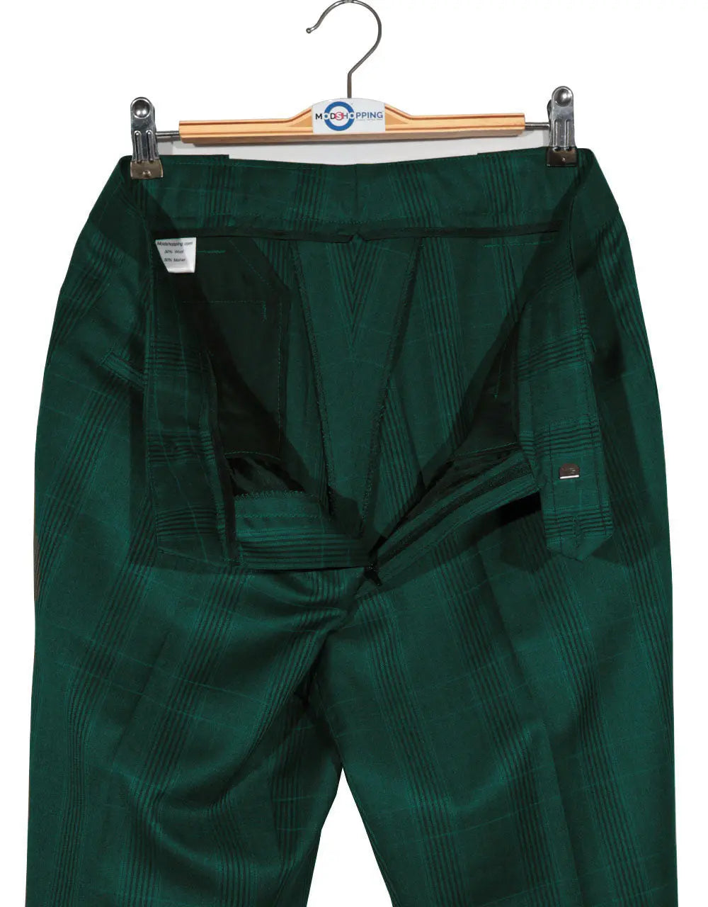 Mod Suit - Olive Green Prince Of Wales Check Suit Modshopping Clothing