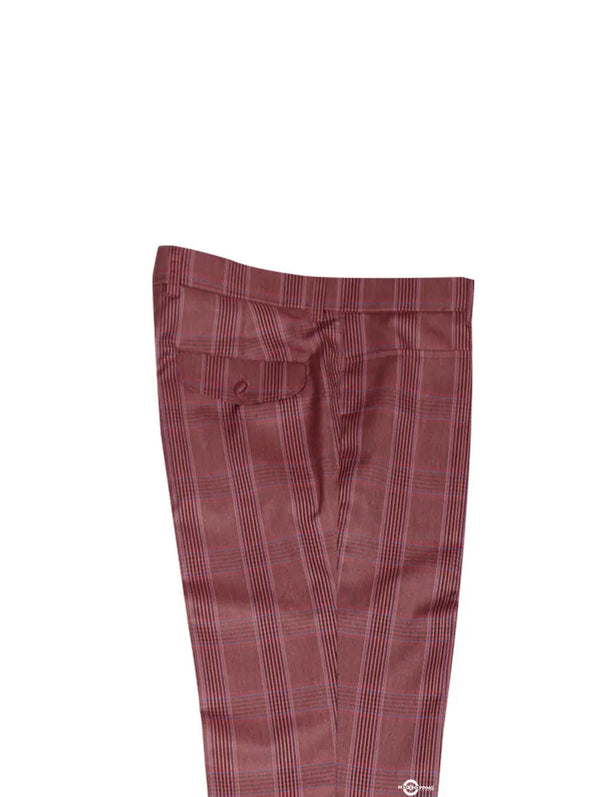 Mod Trouser | Burnt Brick Prince Of Wales Check Trouser Modshopping Clothing