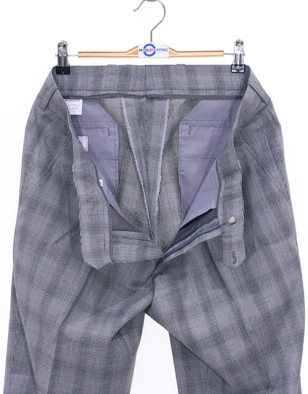 Mod Trouser | Grey Prince Of Wales Check Trouser Modshopping Clothing
