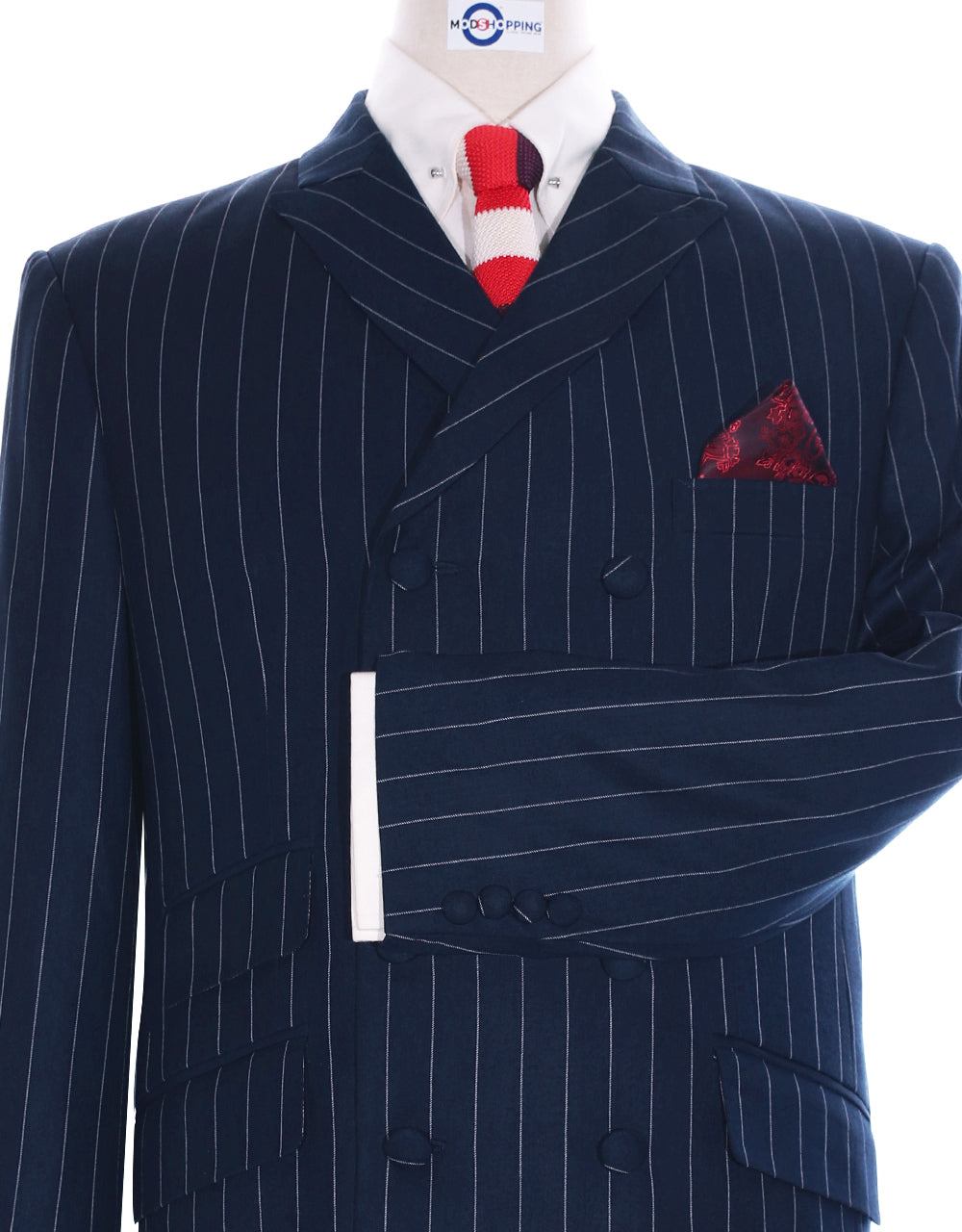 Navy stripe suit