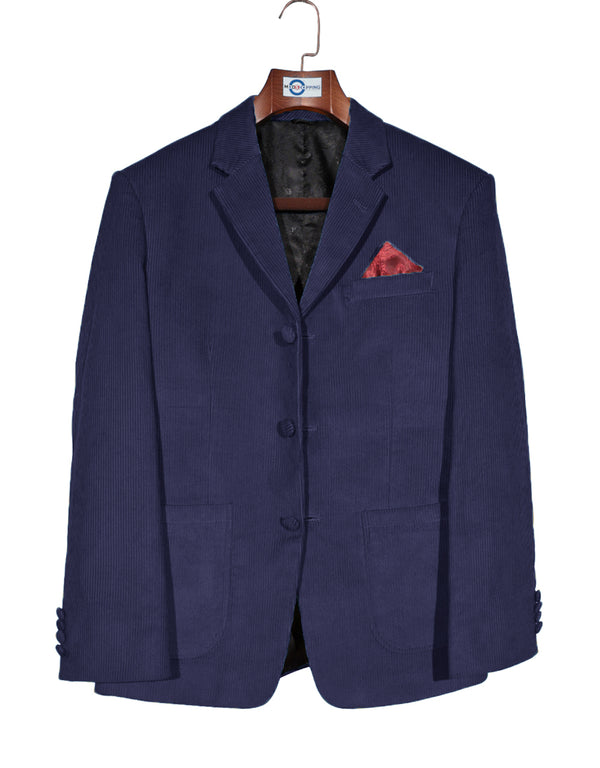 Corduroy Jacket - Navy Blue Corduroy Jacket